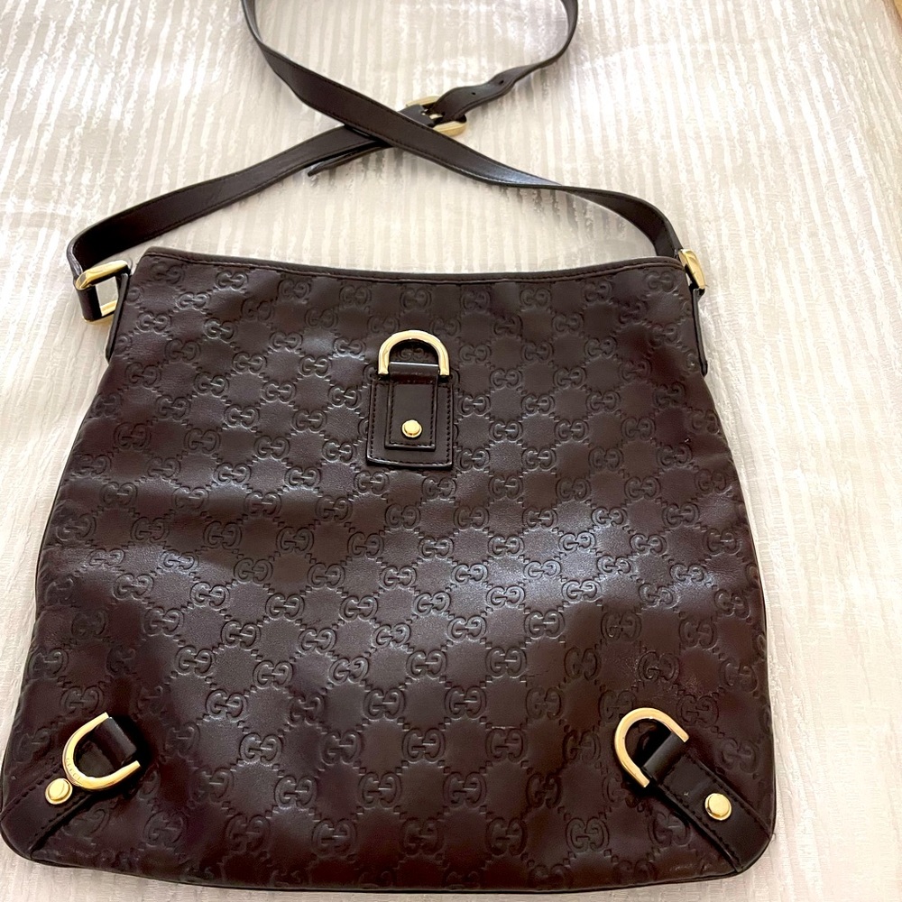 Gucci Leather Messenger Bag